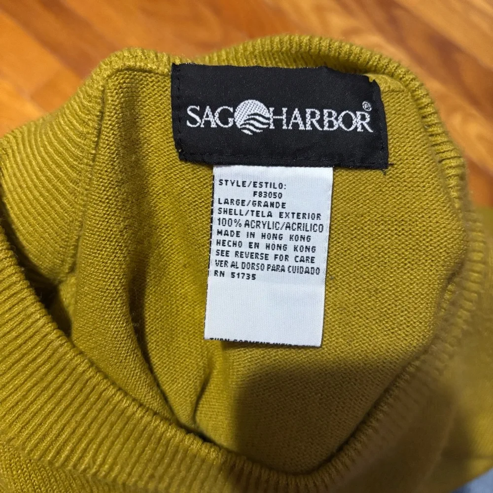 Women’s Sag Harbor Chartreuse Sweater - Picture 7 of 8